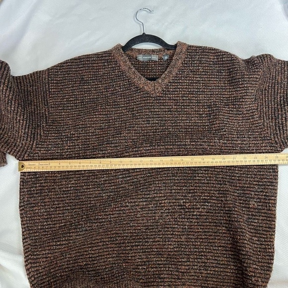 Hart Schaffner Marx Brown V Neck Wool Blend Sweater Sz XL Men - Picture 5 of 8